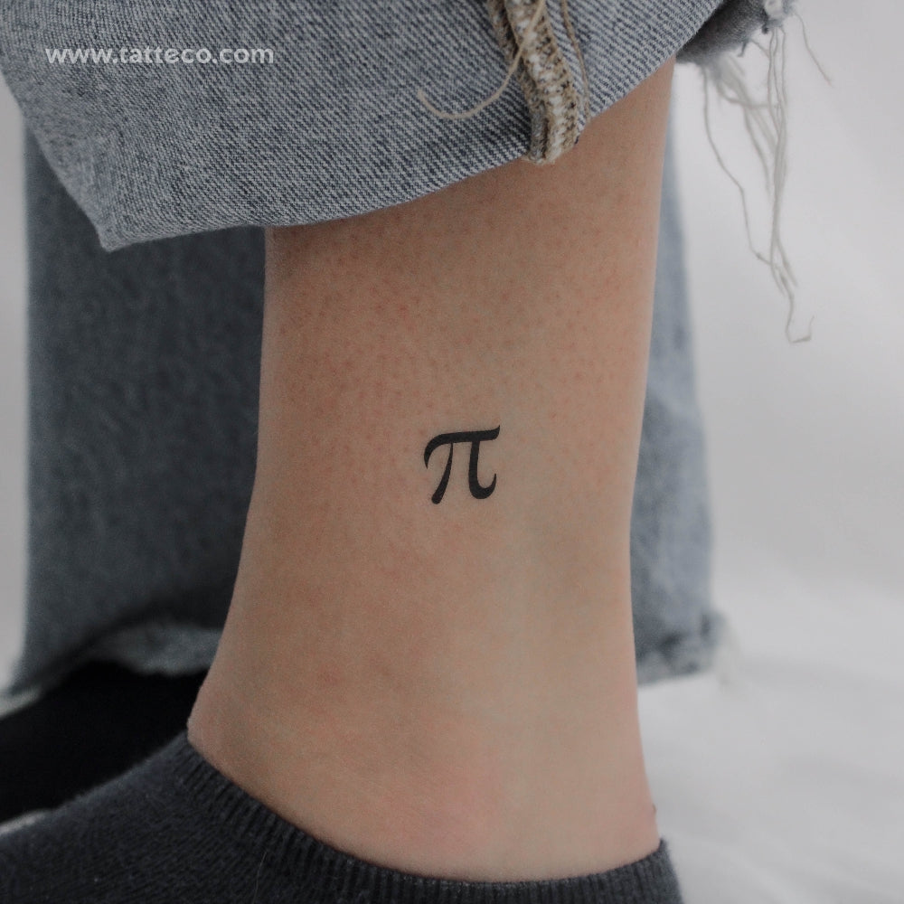 Pi Temporary Tattoo - Set of 3