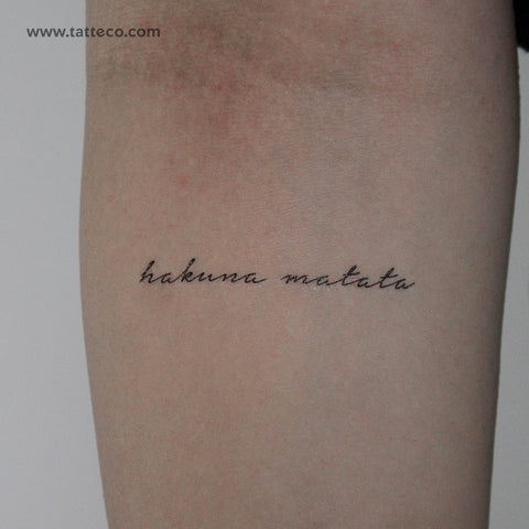 Hakuna Matata Temporary Tattoo - Set of 3
