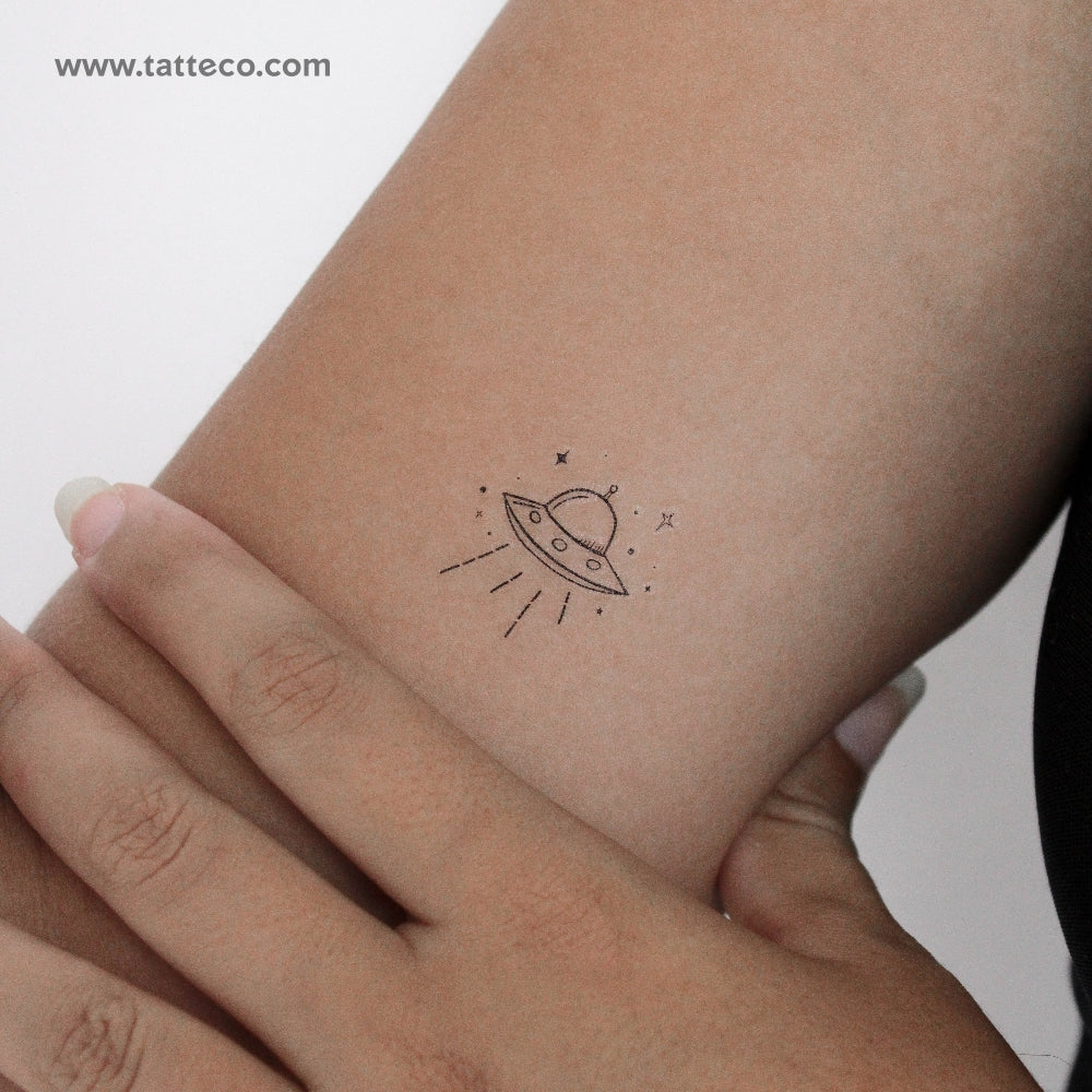 Tatuaje temporal de OVNI - Juego de 3