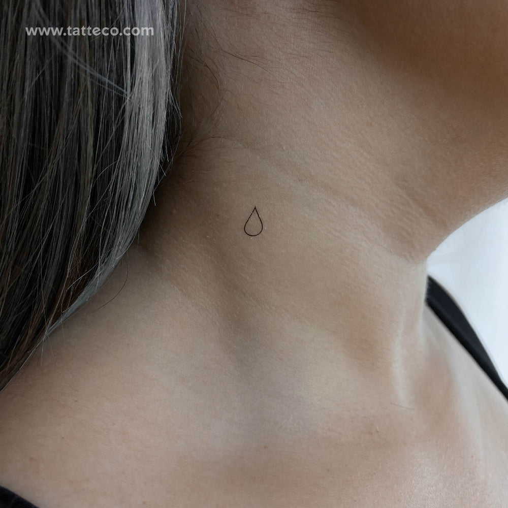 Tatuaje temporal de gota de agua - Juego de 3