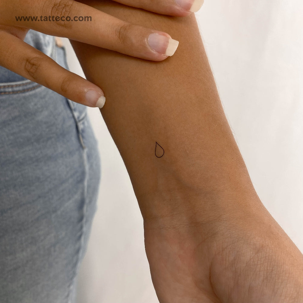 Tatuaje temporal de gota de agua - Juego de 3