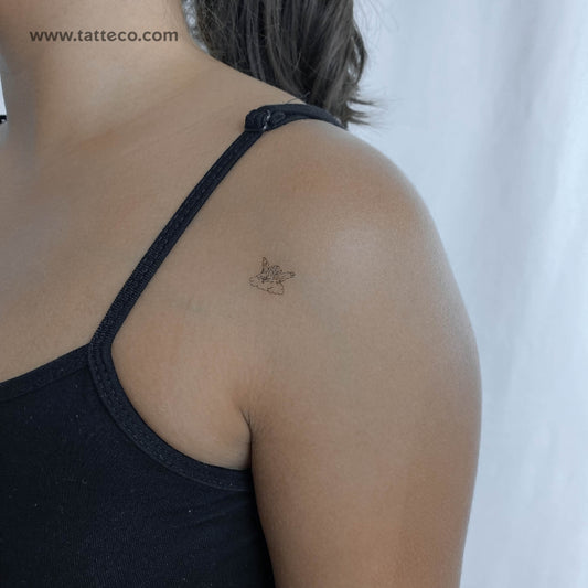 Tatuaje temporal de querubín durmiendo en una nube (juego de 3)
