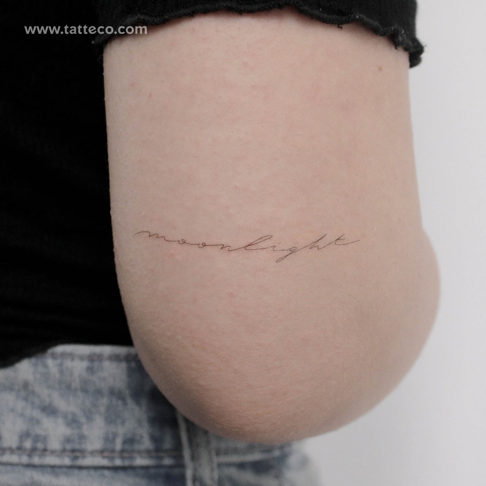 'Moonlight' by Jakenowicz Temporary Tattoo - Set of 3