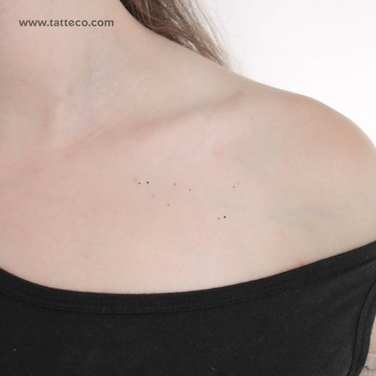 Tatuaje temporal minimalista de la constelación de Capricornio (juego de 3)