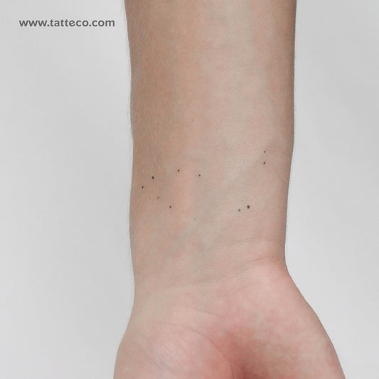 Tatuaje temporal minimalista de la constelación de Capricornio (juego de 3)