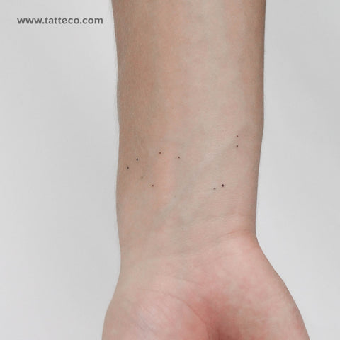 Minimalist Capricornus Constellation Temporary Tattoo - Set of 3