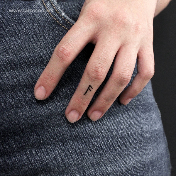 Ansuz Rune Temporary Tattoo - Set of 3