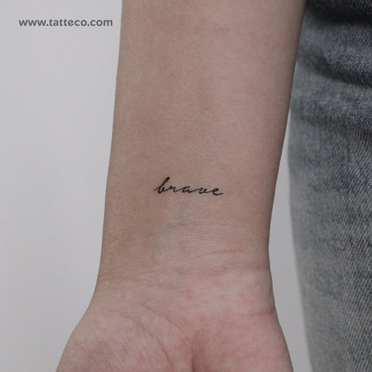 Tatuaje temporal "Valiente" - Juego de 3