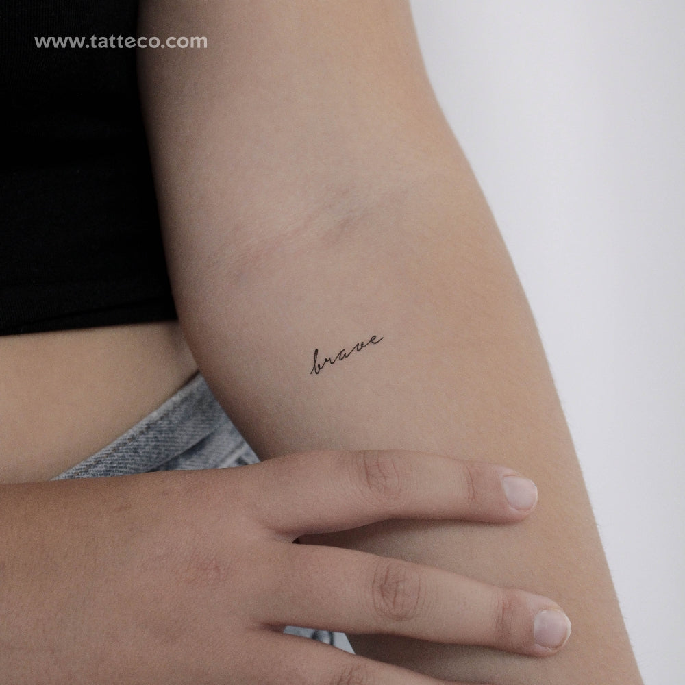 'Brave' Temporary Tattoo - Set of 3