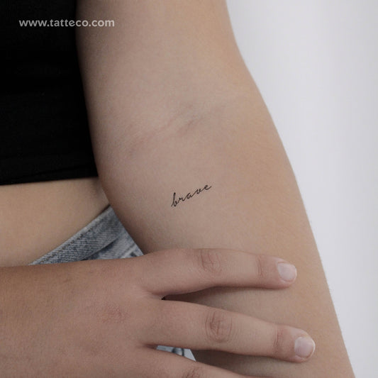 Tatuaje temporal "Valiente" - Juego de 3