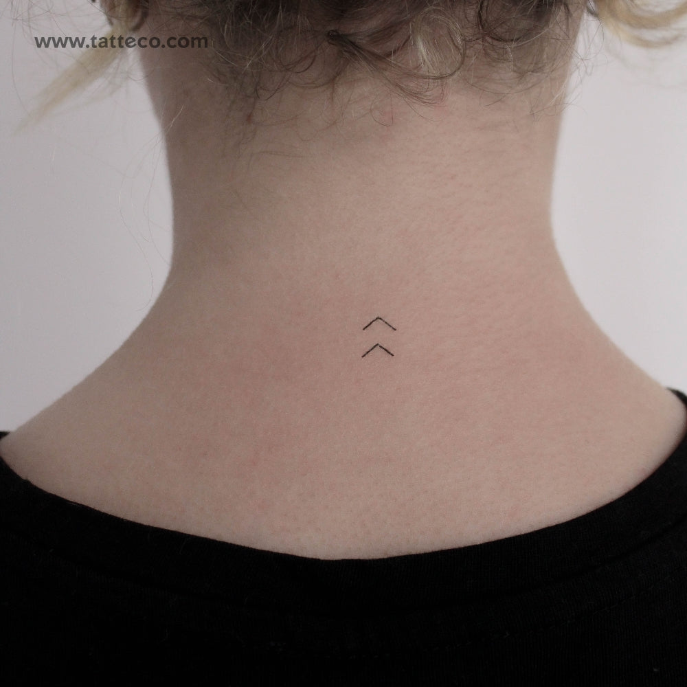 Hailey Minimalist Arrow Temporary Tattoo - Set of 3
