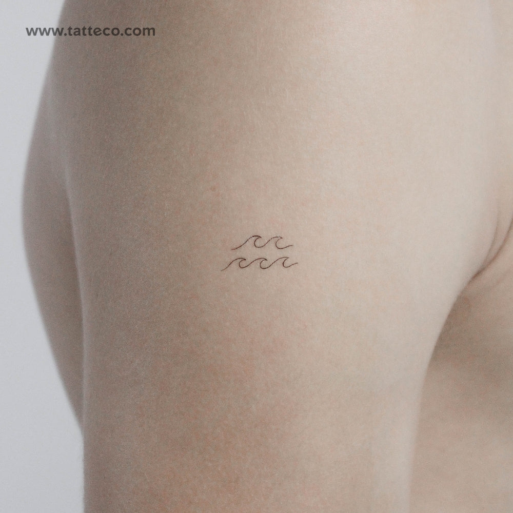 Sea Waves Temporary Tattoo - Set of 3