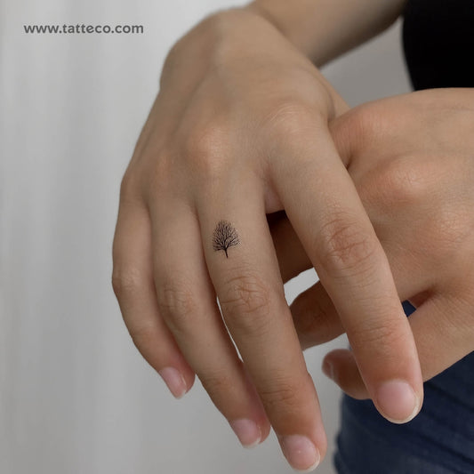Tatuaje temporal de árbol pequeño sin hojas (juego de 3)