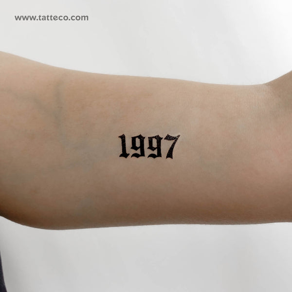 Gothic 1997 Birth Year Temporary Tattoo - Set of 3