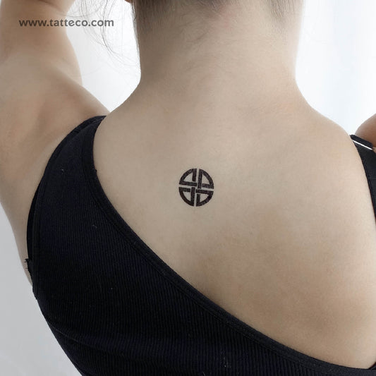 Celtic Shield Knot Temporary Tattoo - Set of 3