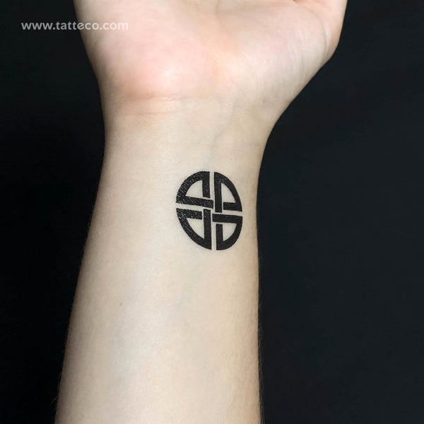 Celtic Shield Knot Temporary Tattoo - Set of 3