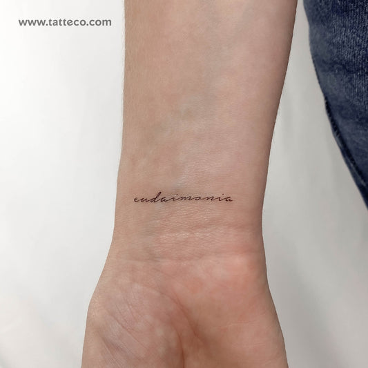 Eudaimonia Temporary Tattoo - Set of 3