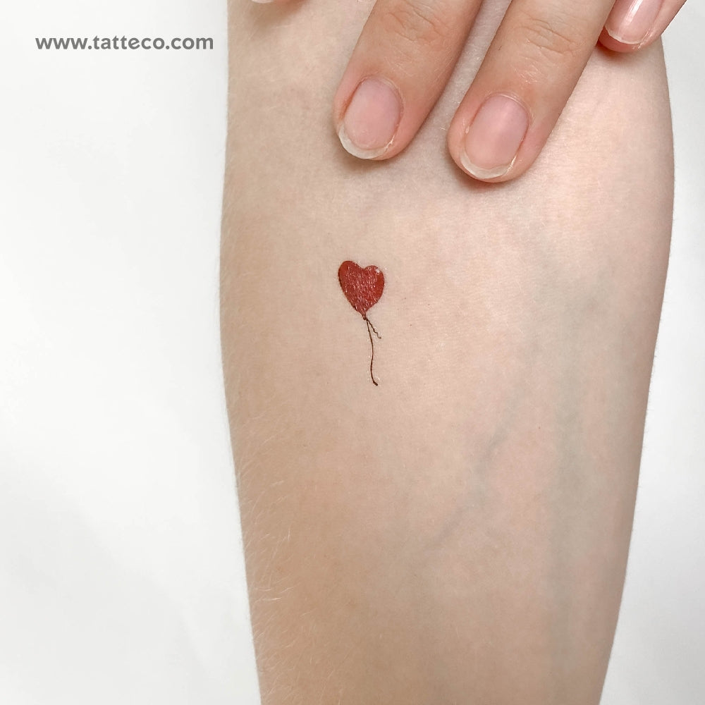 Red Balloon Temporary Tattoo - Set of 3