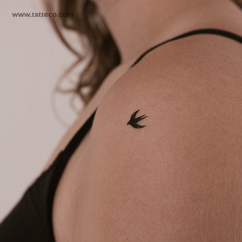 Tiny Swallow Temporary Tattoo - Set of 3