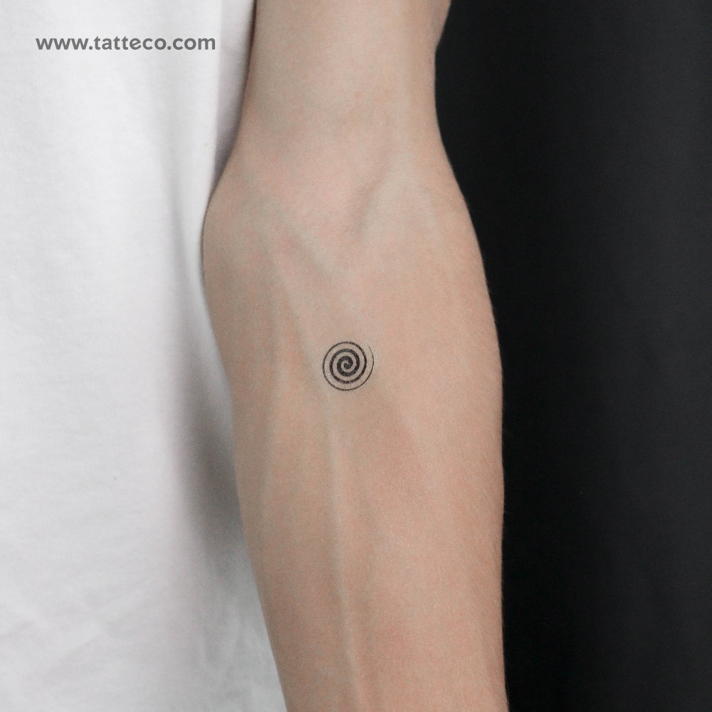 Tatuaje temporal de espiral pequeña - Juego de 3