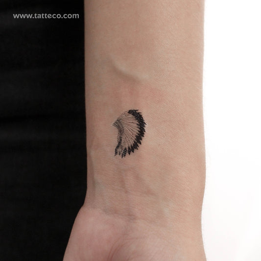 Tatuaje temporal de gorro de guerra - Juego de 3