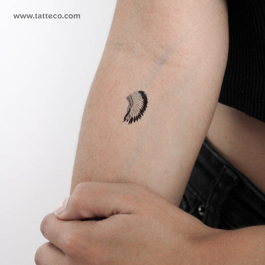 Tatuaje temporal de gorro de guerra - Juego de 3