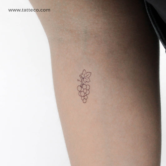 Tatuaje temporal de uvas - Juego de 3