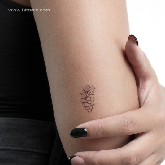 Tatuaje temporal de uvas - Juego de 3
