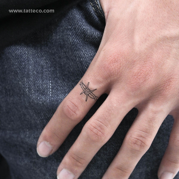 Barbed Wire Temporary Tattoo - Set of 3