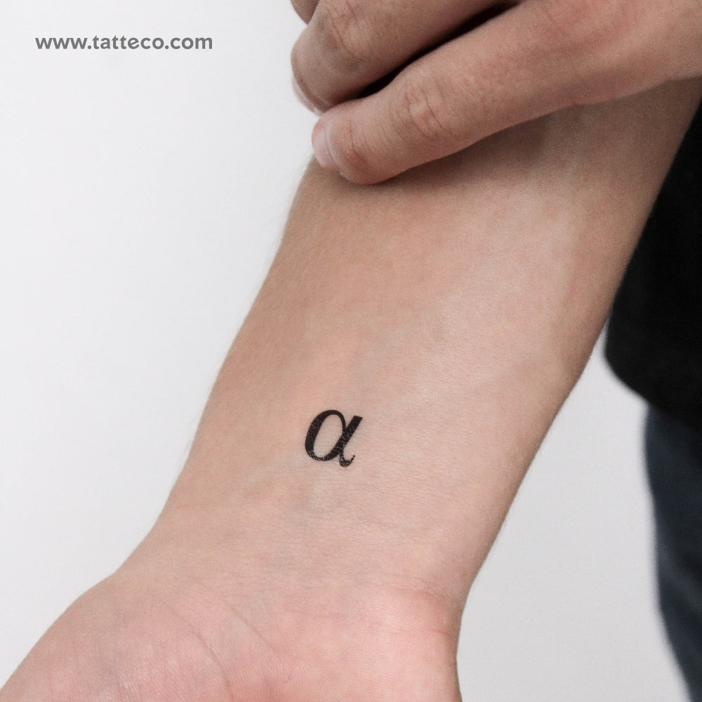 Alpha Temporary Tattoo - Set of 3