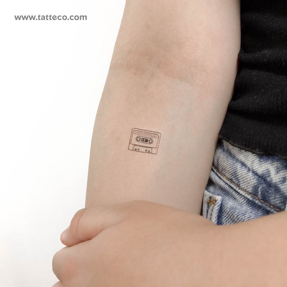 Cassette Temporary Tattoo - Set of 3