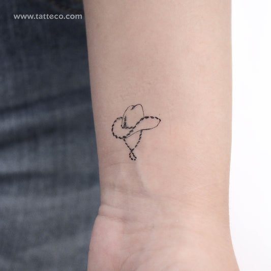 Cowboy Hat Temporary Tattoo - Set of 3