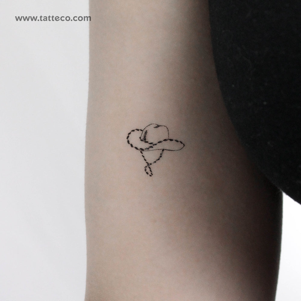 Cowboy Hat Temporary Tattoo - Set of 3