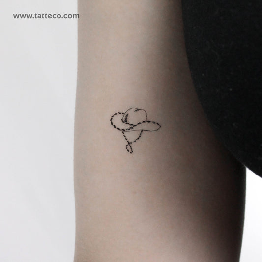 Cowboy Hat Temporary Tattoo - Set of 3