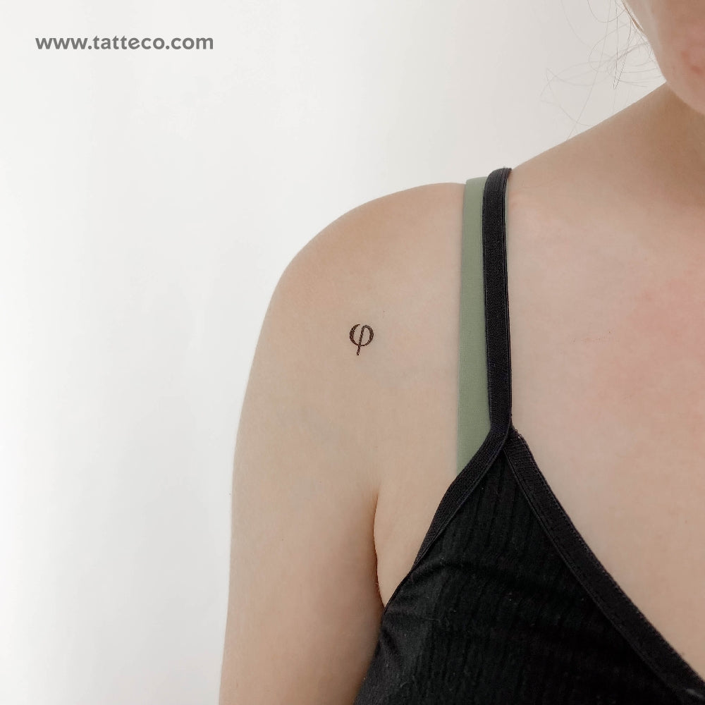Phi Temporary Tattoo - Set of 3