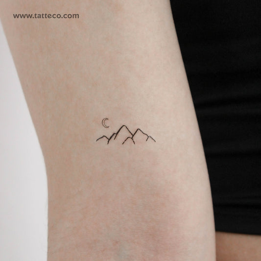 Mountain Range Temporary Tattoo - Set of 3
