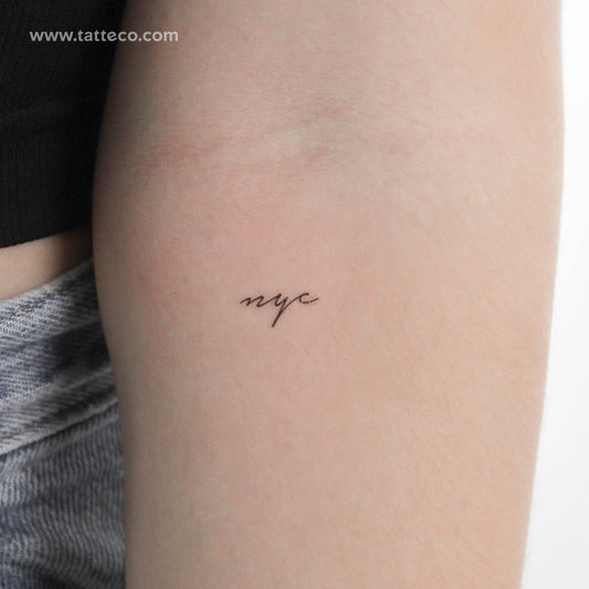 Handwritten NYC Temporary Tattoo - Set of 3