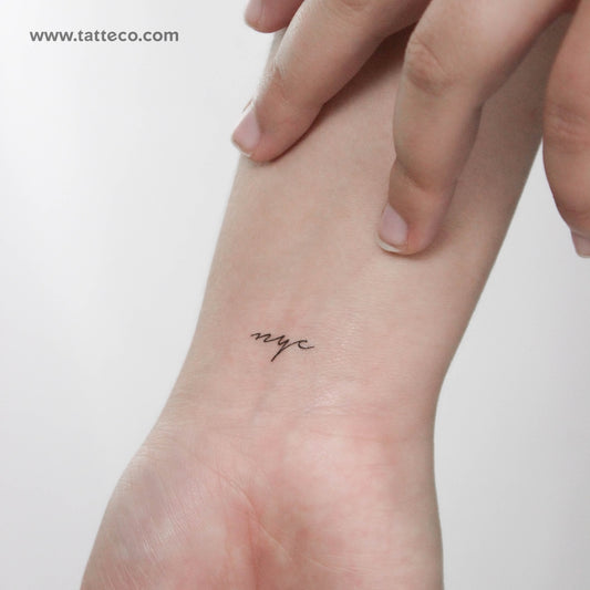 Handwritten NYC Temporary Tattoo - Set of 3