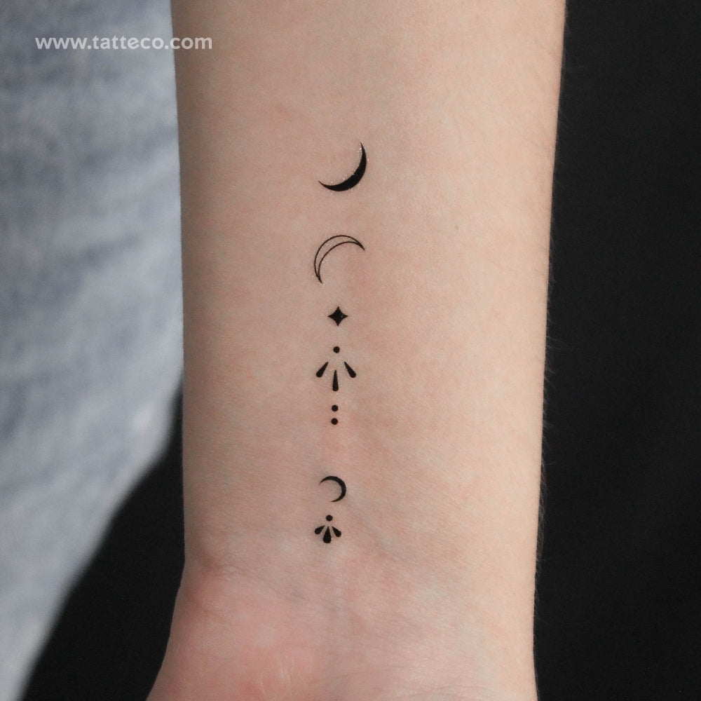 Tatuaje temporal "Composición de dedos 3" - Juego de 3