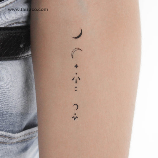 Tatuaje temporal "Composición de dedos 3" - Juego de 3