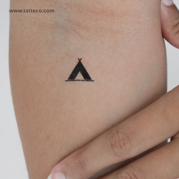 Camping Symbol Temporary Tattoo - Set of 3
