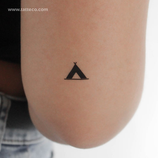Tatuaje temporal de símbolo de camping (juego de 3)
