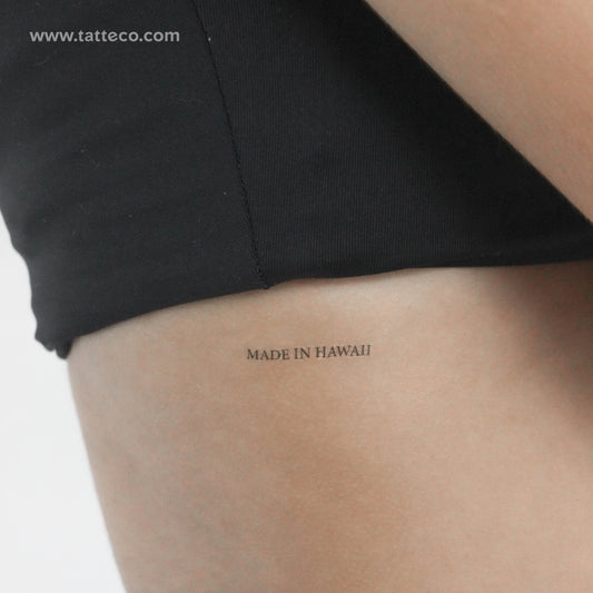 MADE IN HAWAII Temporary Tattoo - Set of 3