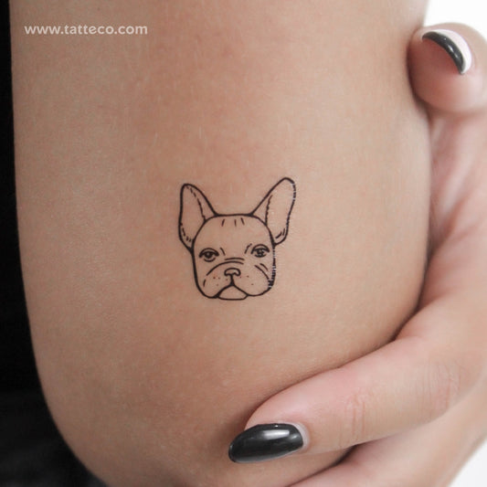 Tatuaje temporal de bulldog francés (juego de 3)