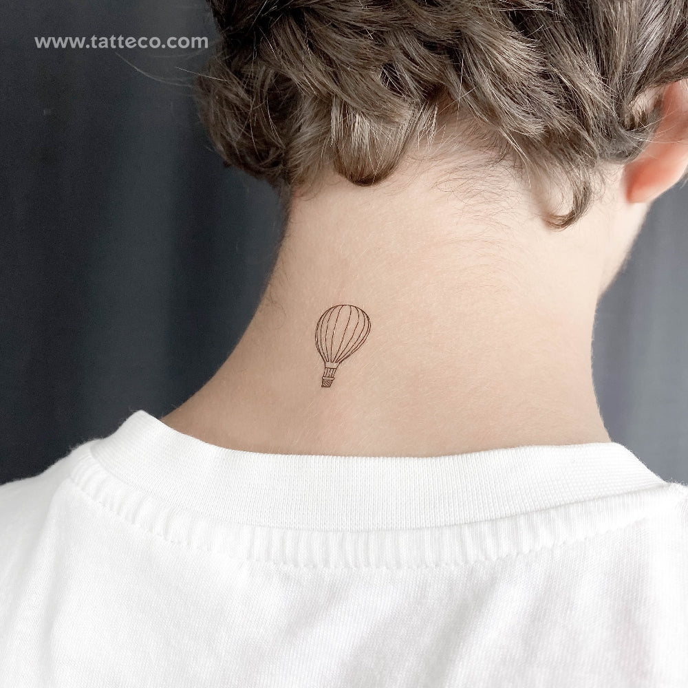 Hot Air Balloon Temporary Tattoo - Set of 3