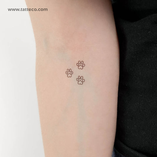 Tatuaje temporal Love Paws - Juego de 3