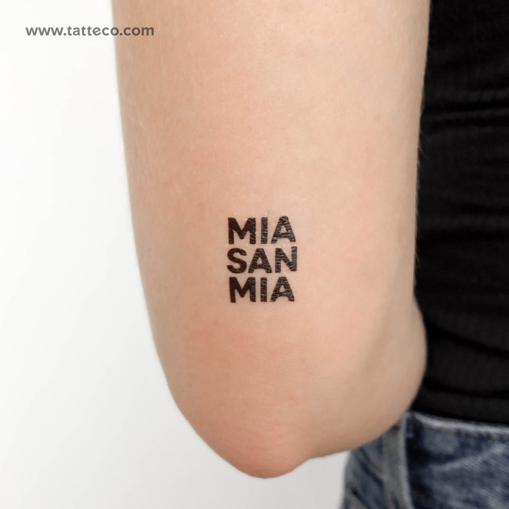 Mia San Mia Temporary Tattoo - Set of 3