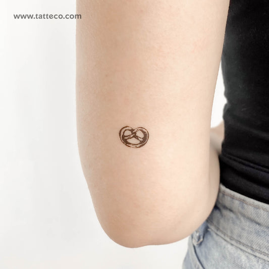 Tatuaje temporal de pretzel pequeño - Juego de 3