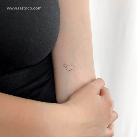 Tatuaje temporal de Cocker Spaniel - Juego de 3