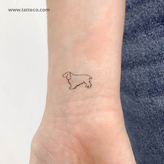 Tatuaje temporal de Cocker Spaniel - Juego de 3